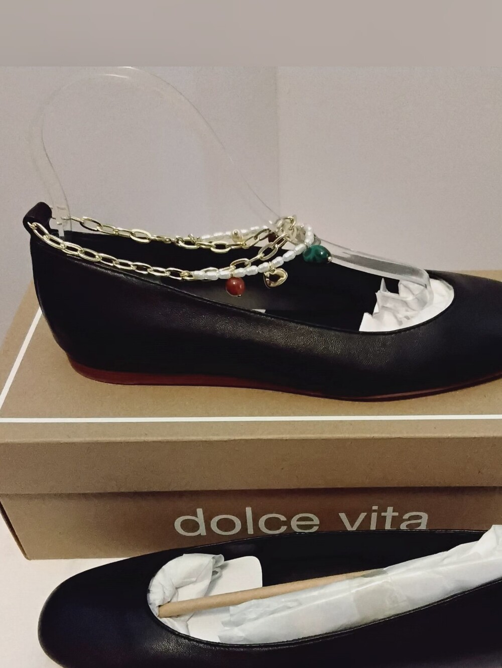 Dolce Vita Baiden Black Leather Ballet Flats Size 8.5 - New With Tags
